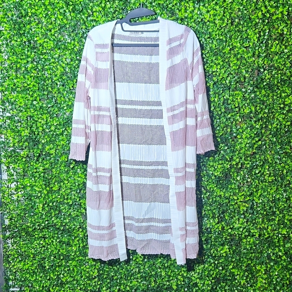 Ana & Kate White and Lilac Light Jacket Medium